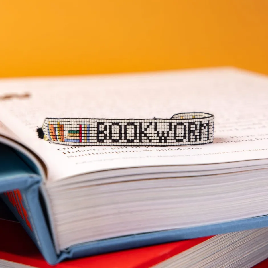INK + ALLOY Gabby "Bookworm" Adjustable Beaded Bracelet Ivory