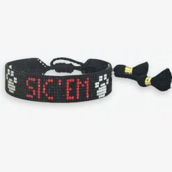 INK + ALLOY Gabby Game Day "Sic' Em" Adjustable Beaded Bracelets Scarlet and Black