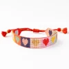 INK + ALLOY Gabby Multi Color Heart Adjustable Beaded Bracelet Red