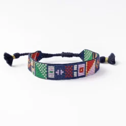 INK + ALLOY Gabby Nautical Adjustable Beaded Bracelet Navy
