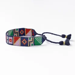 INK + ALLOY Gabby Nautical Adjustable Beaded Bracelet Navy