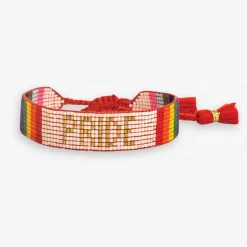 INK + ALLOY Gabby "Pride" Adjustable Beaded Bracelet Rainbow