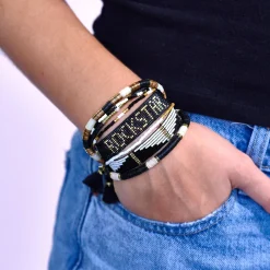 INK + ALLOY Gabby "Rockstar" Adjustable Beaded Bracelet Multicolor