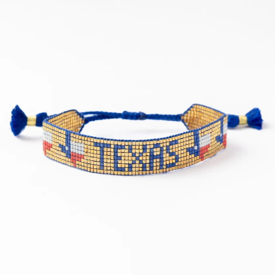 INK + ALLOY Gabby "Texas" Adjustable Beaded Bracelet Gold