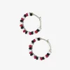 INK + ALLOY Game Day Mixed Seed Bead Hoop Earrings Red + Black
