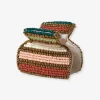 INK + ALLOY Gia Mixed Horizontal Stripes Small Claw Clip Desert