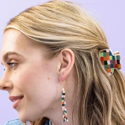INK + ALLOY Gia Petite Multi-Color Checked Claw Multi-Check