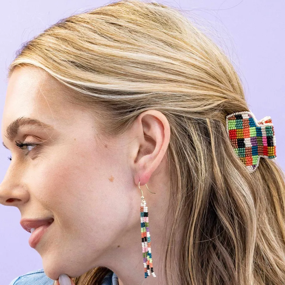 INK + ALLOY Gia Petite Multi-Color Checked Claw Multi-Check