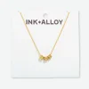 INK + ALLOY Goldie Chain Necklace With Brass Letters 16" With 1.5" Extension Joy