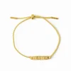 INK + ALLOY Goldie Gold Lurex Cord With Brass Letters Adjustable Mama