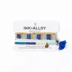 INK + ALLOY Grace & Alex Bracelet Stack Lapis And Light Blue