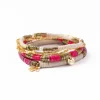 INK + ALLOY Grace & Rory Bracelet Stack Hot Pink And Ivory