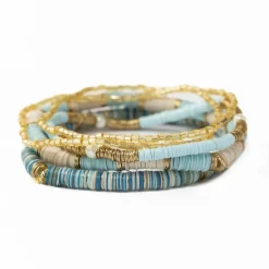 INK + ALLOY Grace Bracelet Stack of 5 - Blues