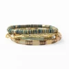 INK + ALLOY Grace Bracelet Stack of 5 - Green + Citron