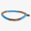 INK + ALLOY Grace Color Block Stretch Bracelet Light Blue and Gold