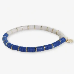 INK + ALLOY Grace Half and Half Color Block Stretch Bracelet Lapis