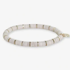 INK + ALLOY Grace Half and Half Color Block Stretch Bracelet Cream