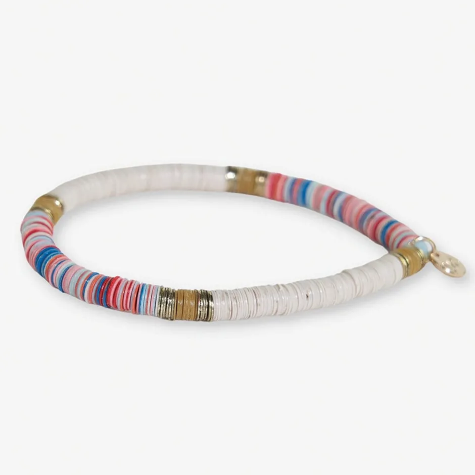 INK + ALLOY Grace One Color Multi Mix Stretch Bracelet Coastal Blue