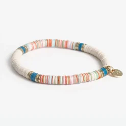 INK + ALLOY Grace One Color Multi Mix Stretch Bracelet Cream