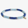 INK + ALLOY Grace Two-Color Block Sequin Stretch Bracelet Lapis/Light Blue