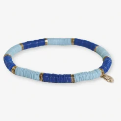 INK + ALLOY Grace Two-Color Block Sequin Stretch Bracelet Lapis/Light Blue