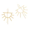 INK + ALLOY Gretchen Half Sun Threader Earrings Brass