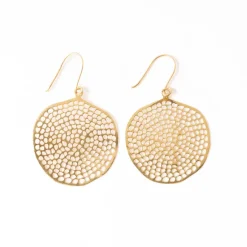 INK + ALLOY Gretchen Large Circle with Holes Earrings Brass