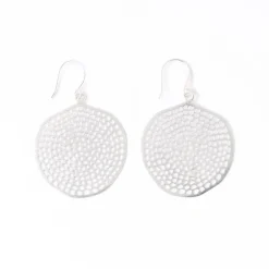 INK + ALLOY Gretchen Large Circle With Holes Earrings Silver