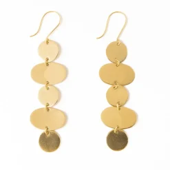 INK + ALLOY Gretchen Oval Circle Earrings Brass