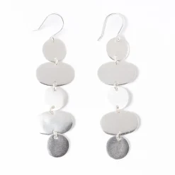 INK + ALLOY Gretchen Oval Circle Earrings Silver