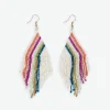 INK + ALLOY Haley Falling Lines Beaded Fringe Earrings Rainbow