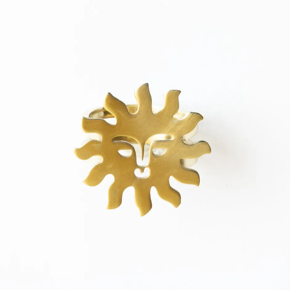 INK + ALLOY Harper Sun Bandana Ring Brass