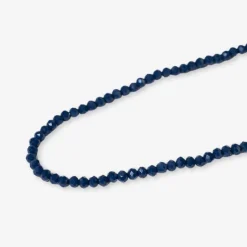 INK + ALLOY Hayden Solid Single Strand Crystal Necklace With Tassel Navy