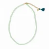INK + ALLOY Hayden Solid Single Strand Crystal Necklace With Tassel Mint
