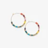 INK + ALLOY Jennifer Colorblock Small Sequin Hoop Earrings Multicolor