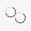 INK + ALLOY Jennifer Colorblock Small Sequin Hoop Earrings Black