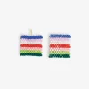INK + ALLOY Kallie Horizontal Stripes Rectangle Post Beaded Earrings Rio