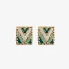 INK + ALLOY Kallie Rectangle Post Beaded Earrings Mint