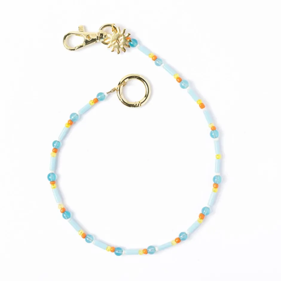 INK + ALLOY Kate Beaded Bag Charm with Brass Sun