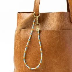 INK + ALLOY Kate Beaded Bag Charm with Brass Sun