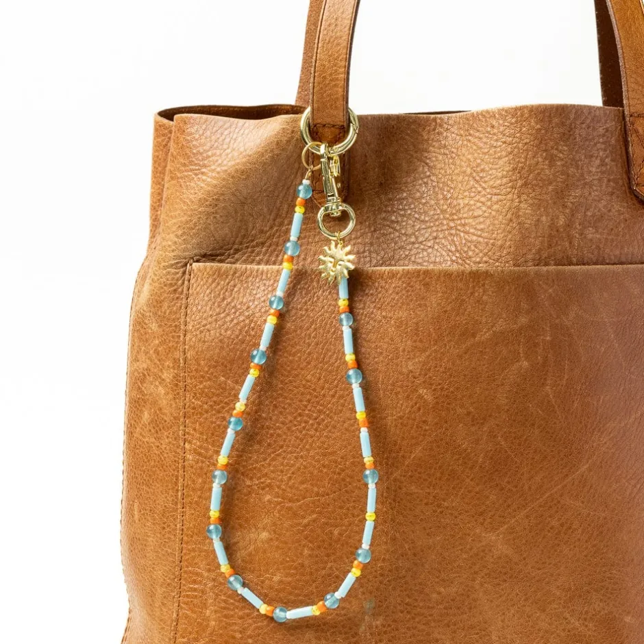 INK + ALLOY Kate Beaded Bag Charm with Brass Sun