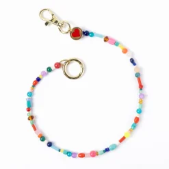INK + ALLOY Kate Beaded Bag Charm with Brass Heart