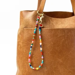 INK + ALLOY Kate Beaded Bag Charm with Brass Heart