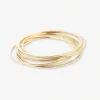 INK + ALLOY Katherine Rounded Bangles Brass