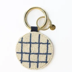 INK + ALLOY Kelsey Lemons Seed Bead Bag Accessory Key Ring Lemon Yellow Ivory