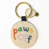 INK + ALLOY Kelsey Paws Off Seed Bead Bag Accessory Key Ring Kelly Green