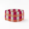 INK + ALLOY Kendall Gingham Beaded Stretch Bracelet Pink