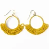 INK + ALLOY Kendra Fringe Hoop Seed Bead Earring Yellow