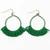 INK + ALLOY Kendra Fringe Hoop Seed Bead Earring Kelly Green