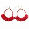 INK + ALLOY Kendra Fringe Hoop Seed Bead Earring Red